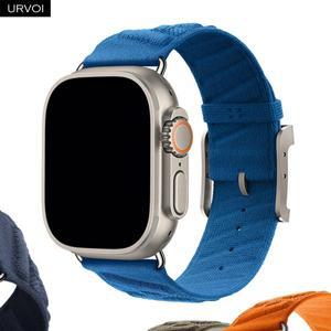 애플 워치 울트라 3 2용 URVOI 스트랩 스포티 엔 메르 밴드 블루 하이드라 누이트 오렌지 오션 웨이브 패턴