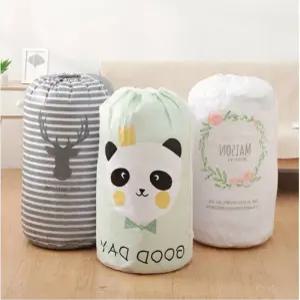 이불 가방 정리 파우치 의류 수납 보관함 옷정리함 원통형 패딩 보관