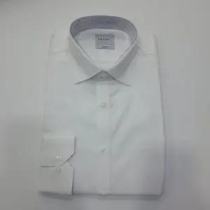 [모다아울렛][예작]코튼폴리  비침없음 카라소매배색 긴팔 드레스셔츠  슬림핏 YJ0SBS902WH