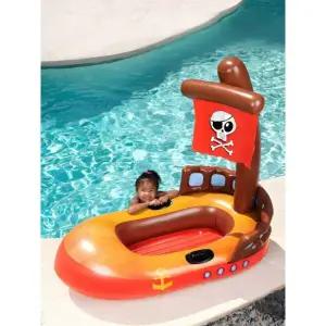프리미엄 해적선 대형튜브 물놀이 보트 워터해먹 풀빌라 어린이 풋펌프 포함