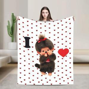 몬치치스 만화  담요 피크닉 플러시 침구 패션 홈 데코 플란넬 커버 소파