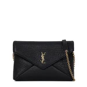 생로랑 25FW 블랙 카산드라 스몰 체인 숄더백 855569 AACYT 1000