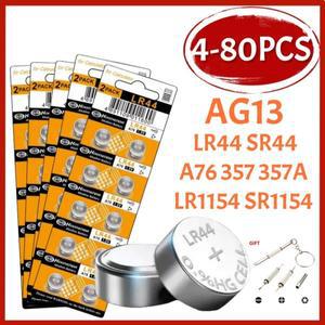4-80PCS LR44 AG13 Button Cell Battery 1.5V 357 SR44 LR1154 Coin RW82 SP76 Batteries for Watch Toys R