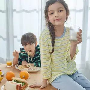 수아팜 여아 레몬 스트라이프 젤리 7부 내의 세트