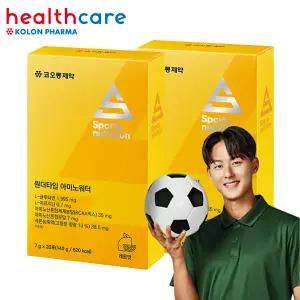 코오롱제약 원더타임 아미노워터 레몬 20포 2개 에너지 수분보충 음료 BCAA 아르기닌