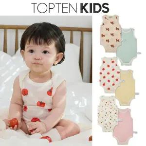 [탑텐키즈](센텀시티점)(공용) 유아 [테스] 메쉬 바디수트 (민소매,2PACK) MOG5UI3307