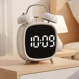 무소음 탁상 시계 인테리어 사무실 소형 탁상 디지털 시계 전자 알람 선물