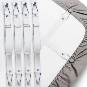 이불 커버 고정 클립 집게 매트리스 침대 시트 고정 밴드 소파 탄성 길이 조절