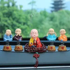 목탁치는 차량용 용품 불교 스님 태양광충전 개업선물 장식품 태양열 움직이는인형 소품