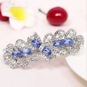 큐빅 장식 자동 헤어핀 집게형 머리삔 포인트 집게핀 비녀 스타일핀