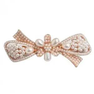 [셀러에이드]진주 큐빅 자동 올림머리 헤어핀 우아한 헤어장식 세련된 머리삔