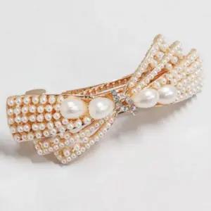 [셀러에이드]진주 포인트 자동 헤어핀 별모양 우아한 머리장식 헤어 액세서리