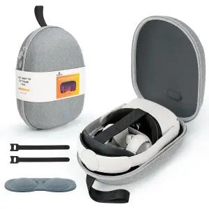 Meta Quest 2 3 Vision Pro용 EUCARLOS 하드 운반 케이스 Elite 스트랩 게이밍 헤드셋용 렌즈 커버 Oculus