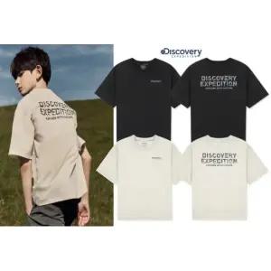 [롯데백화점]디스커버리익스페디션 DKTR74053 키즈 프레시벤트 경량 우븐 레터링 트레이닝 반팔티셔츠