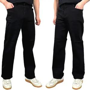 남성 청바지 블랙 세미 와이드핏 DS 데일리 데님팬츠 남자 중청 캐주얼 출근룩 사계절 일자바지
