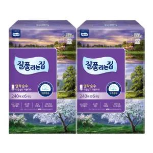잘풀리는집 명작순수 미용티슈, 240매, 6입, 2개