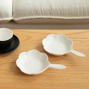 데일리라이크 손잡이 앞접시 핸들 플레이트 2p 세트 먹방 그릇