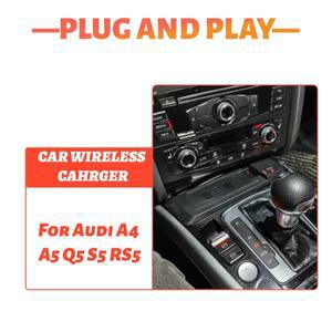 아우디 A4 B8 Allroad 전화 홀더 어댑터 모바일 마운트 패드 용 자동차 고속 무선