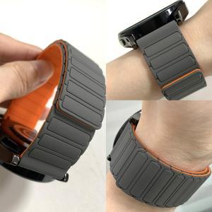 삼성 갤럭시 워치3 45mm 기어 S3 클래식용 22mm 마그네틱 실리콘 BIP 스트랩, 밸런스 6 유니티 아마존핏 2 팔찌용