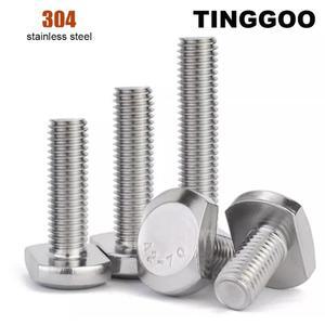 123510Pcs M5 M6 M8 M10 M12 GB37 304 스테인레스 스틸 T 자형 금형 슬롯 압력 플레이트 사각 나사 볼트