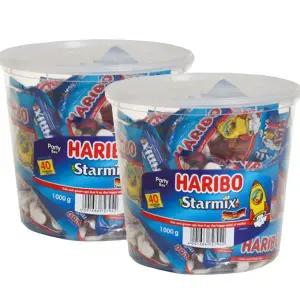 하리보 스타믹스 젤리 1kg 2개 1+1 개별포장 학교간식 곰젤리 믹스젤리