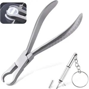 LEONTOOL 안경 렌즈 차단 패드 흡착식 제거 플라이어 6인치 스테인리스 스틸 조정 광학 수리 공구 키트 및