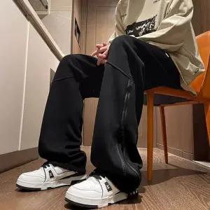픽호샵 남사친 팬츠 블랙 면 스트리트 후드 지퍼 주니어 캐주얼팬츠 봄가을 하이 키작남 꾹3