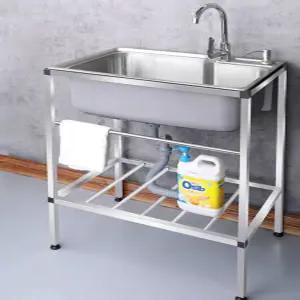 간이 개수대 스테인리스 업소용 주방 카페 이동식 우측