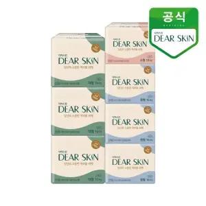 생리대 디어스킨 에어엠보 중형 16P 3개 + 대형 14P 3개 + 소형 18P 1개