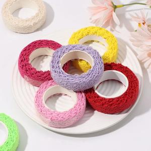 자체 접착 DIY 공예 천 테이프 레이스 원단  리본 문구 선물 2 야드/pc