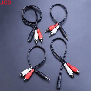 3.5mm RCA 암잭 스테레오 - 2 수 플러그 Y 케이블 어댑터 오디오 AUX 소켓 커넥터 헤드폰 플레이어 연결선