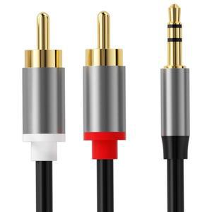 Hannord RCA 케이블 3.5mm-2RCA 암 오디오 Aux 스플리터 분배 앰프호환  HiFi 스테레오 홈 시어터 스피커