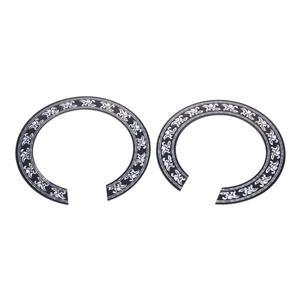 38 39/40 41 인치 PVC 서클 사운드 홀 로제트 인레이 스티커 기타 장식 블랙 + 실버