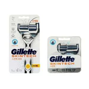 TBZ 질레트 스킨텍 면도날 4개입 면도기세트 남자면도기