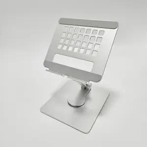 자루소품집 테블릿 스탠드 태블릿 노트북 아이패드 탭 갤럭시패드 핸드폰 받침대 거치대 각도조절 높이조절 360도회전 탁상 독서 음악감상 접이식 알루미늄 미끄럼방지(SP-MSAL)