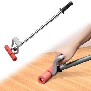 비닐 바닥재용 바닥 및 벽 롤러, 리놀륨, 카펫, LVP, 베니어 커버용 17인치에서 27인치까지 확장 가능한 손잡이 고무 나일론 휠을 갖춘 헤비 듀티 조절 롤러