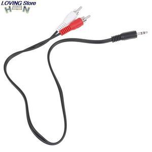 금도금 동축 Aux 케이블 노트북 TV DVD 앰프용 3.5 수-RCA 수 오디오 0.5M 잭 2 RCA