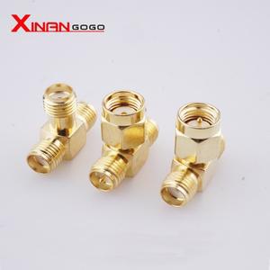 T타입 SMA 수-2x 암 RF 동축 3 방향 커넥터 와이파이 4G 안테나호환  1-2 컨버터