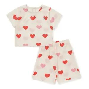 [블루독베이비] 26SS(크림)하트 플리츠 상하세트 등원백일돌 선물 (4637067212)