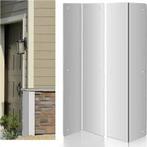 Moxweyeni 2팩 비닐 사이딩용 스테인리스 스틸 코너 가드 3 3/8인치 x 15 3/4인치 금속 사이딩 프로텍터