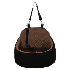 강아지 카시트 반려견 차량용 조수석 블랙 브라운 펫시트 차시트