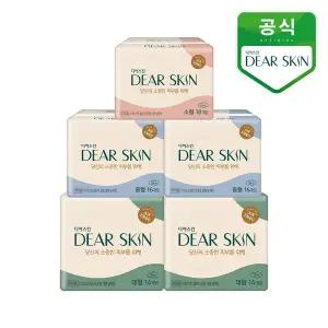 [깨끗한나라] 생리대 디어스킨 에어엠보 중형16P 3개+대형14P 2개+소형 18P 1개