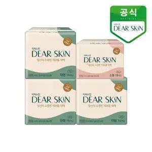 [깨끗한나라] 생리대 디어스킨 에어엠보 대형14P 3개+소형18P 1개