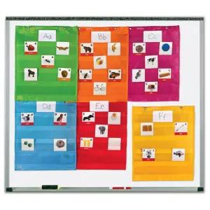 화이트보드용 학습카드 자석포켓 냉장고문 유치원 6개 수업용 학원 학교 엄마표 3살