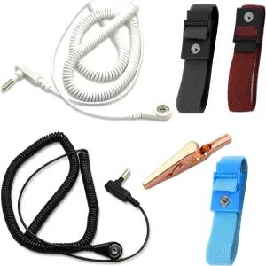 미니도카 2 패키지 스프링 접지선 및 3 접지 손목 패드 패드를 위한 대체 케이블 액세서리로 대부분의