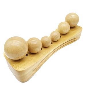 원목 마사지 베개 통나무 관리 다리 잠자는 근육 마사지기 세트