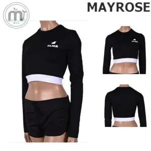 BS 메이로즈 여름 헬스 요가 긴팔 크롭 티셔츠_RE_516