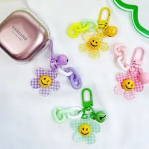 해피체크 스마일키링 갤럭시버즈2/프로/라이브 케이스 Rfi7+3Swk