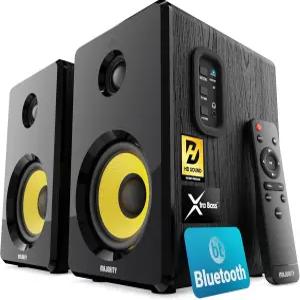 다수 전원 블루투스 책장 스피커 스튜디오 모니터 세트 PC 및 턴테이블용 2.0 홈 강사 광학 USB AUX 재생