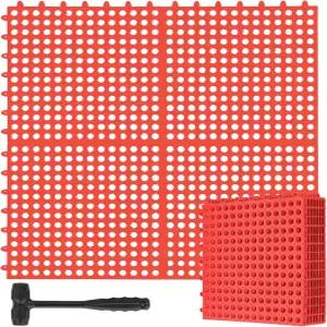 건식 식단 배수 타일 모듈식 연동 바닥 1개의 플라스틱 망치 12인치 x 쿠션 매트 수영장 욕실 데크 주방